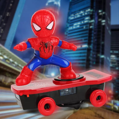 Electrifying Spider Hero Stunt Skateboard Toy - souqsaving.com