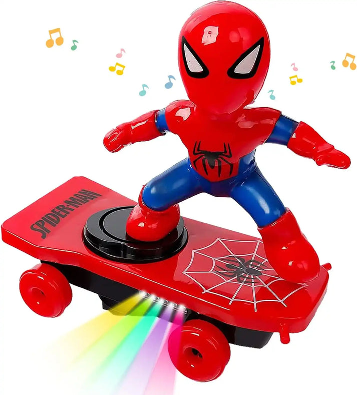 Electrifying Spider Hero Stunt Skateboard Toy - souqsaving.com