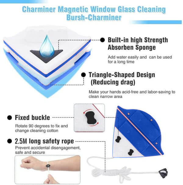 Glass Double-Sided Window Cleaner - souqsaving.com