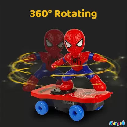 Electrifying Spider Hero Stunt Skateboard Toy - souqsaving.com