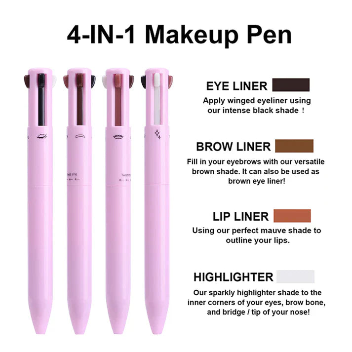 4 in 1 Makeup Pen - Waterproof & Long Lasting - souqsaving.com